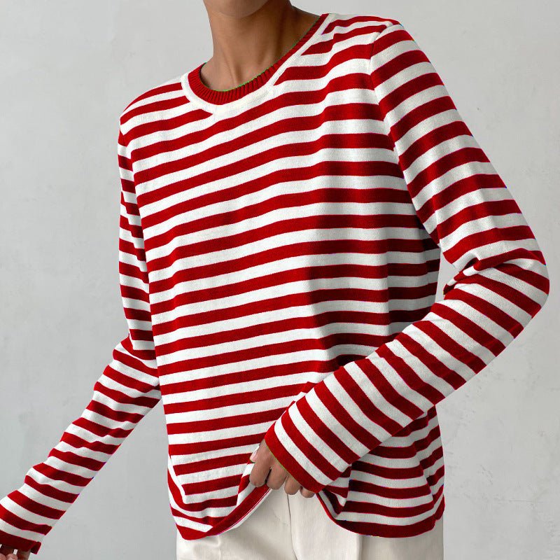 Amelia Women’s Striped Long Sleeve Shirt – Cotton Blend with Classic Fit