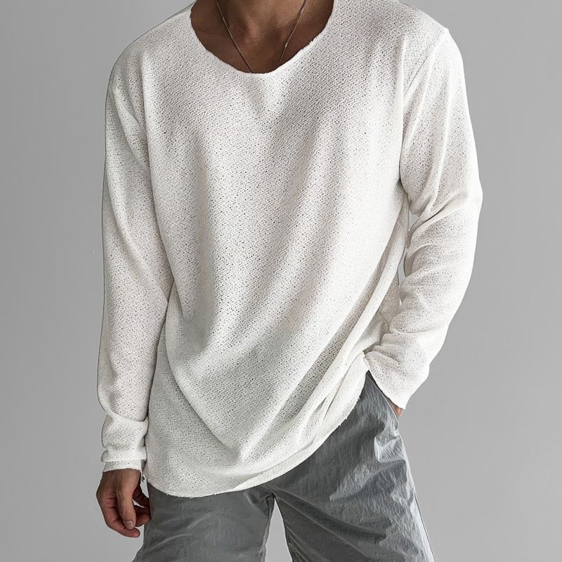 Anthony Men’s Long Sleeve Shirt – Lightweight Polyester Blend with Relaxed Tailored Fit