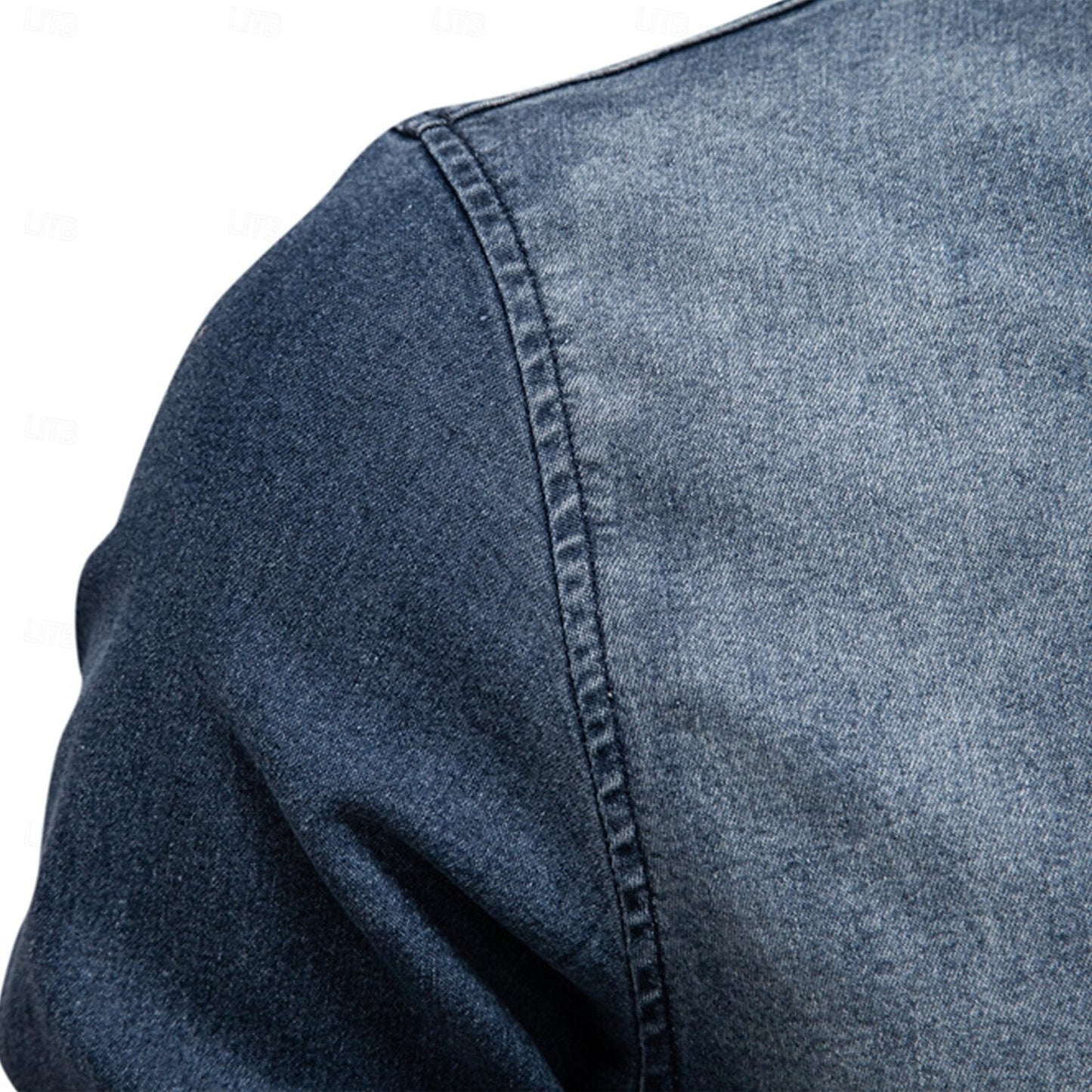 Rowan Men’s Long Sleeve Denim Shirt – Classic Button-Down with Chest Pocket