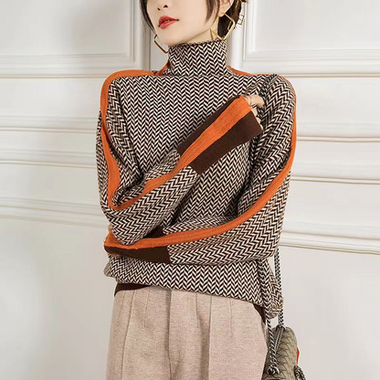 Sofia Women’s Turtleneck Sweater – Soft Polyester Knit in Regular Fit