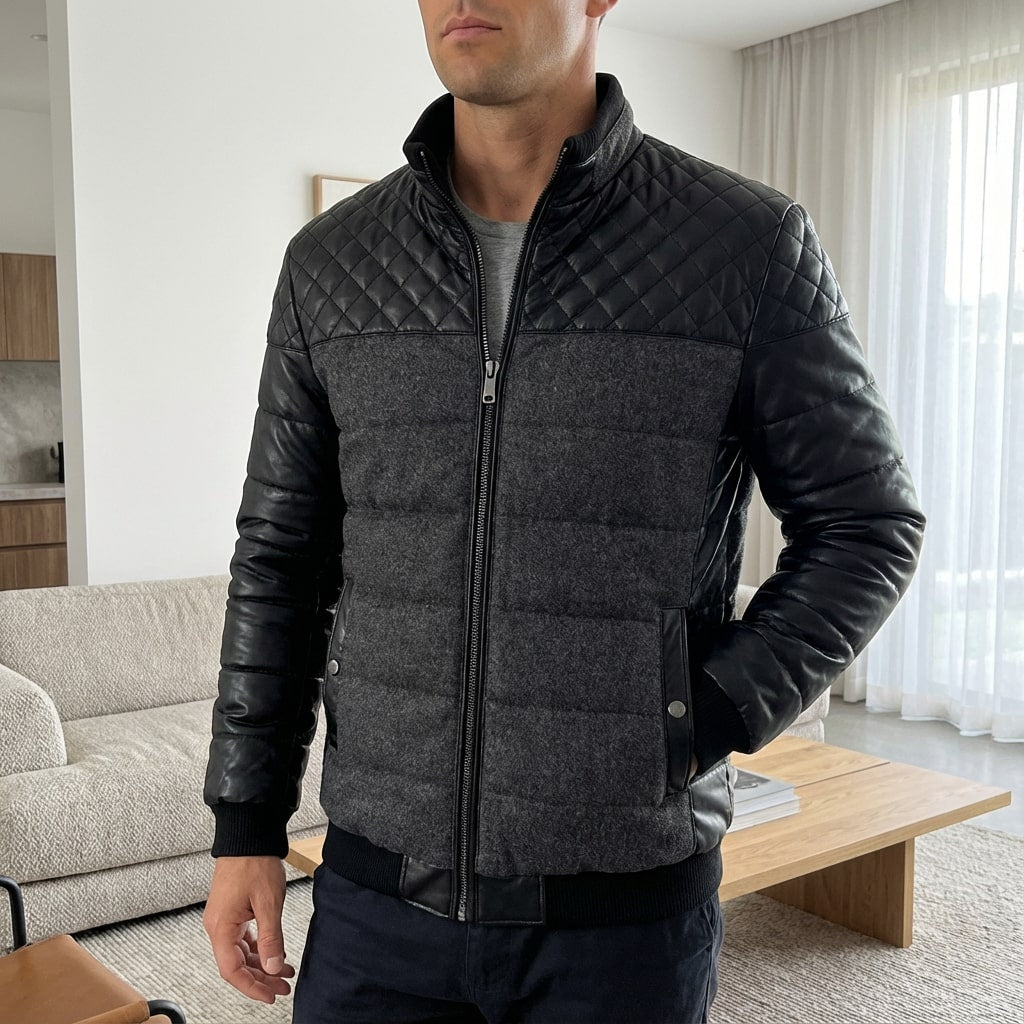 Héctor Men’s Puffer Jacket – Warmth Quilted Coat
