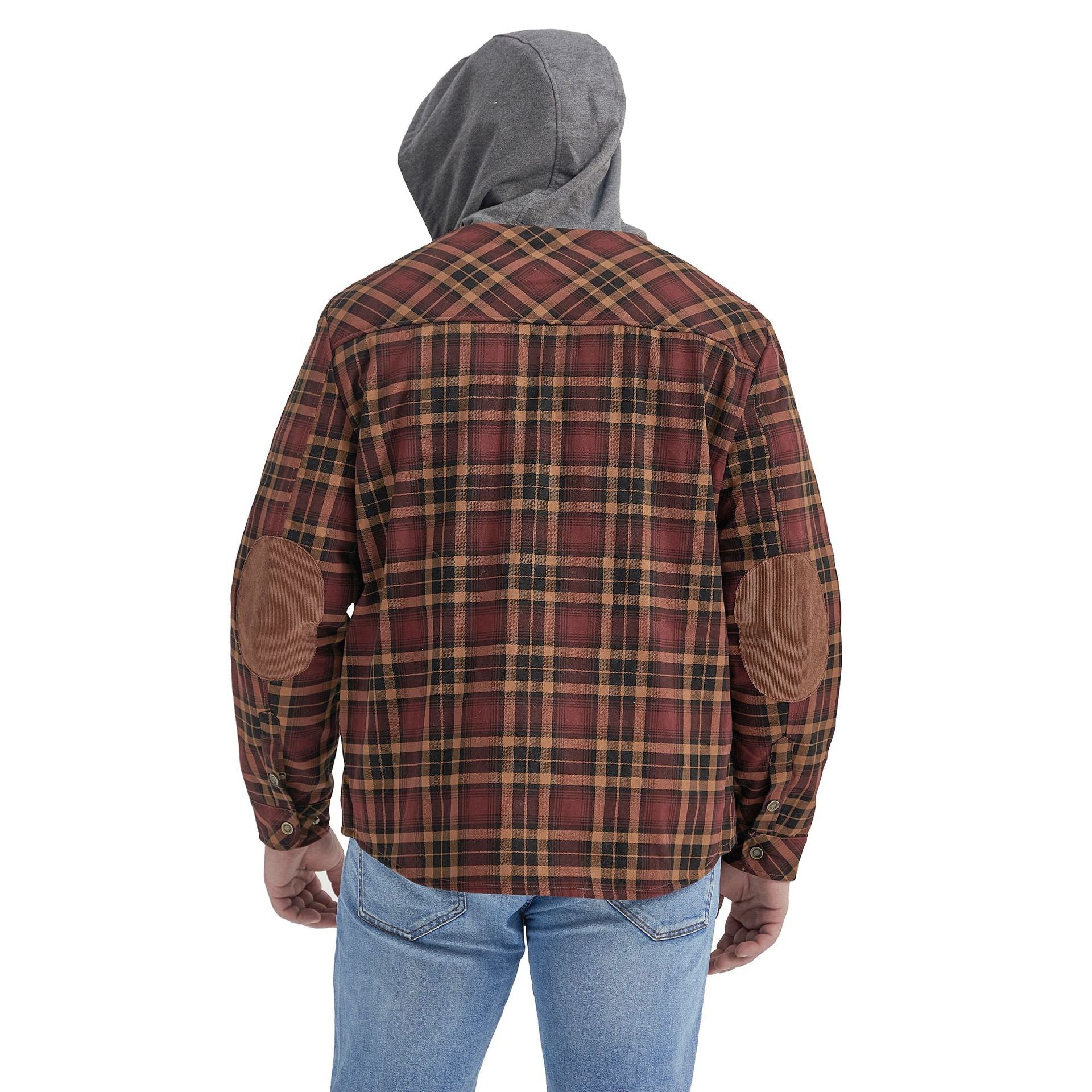 Garry Men’s Sherpa Jacket – Thick Fleece-Lined Hoodie Flannel for Winter Warmth