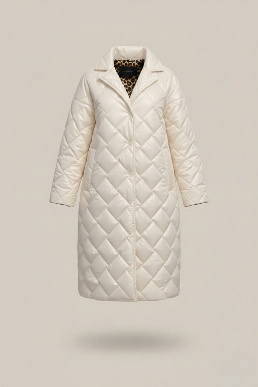 Harper Women’s Quilted Coat – Lightweight Cotton Padded Mid-Length Winter Jacket