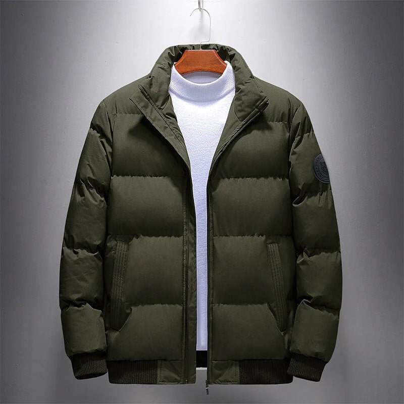 Ronie Men’s Puffer Jacket – Insulated Winter Jacket with Ribbed Trim