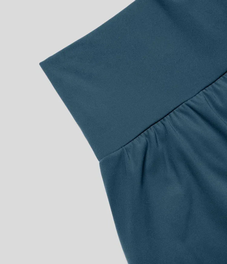 Aria Performance High Waist Yoga Shorts – Double Layer Pocket Active Fit