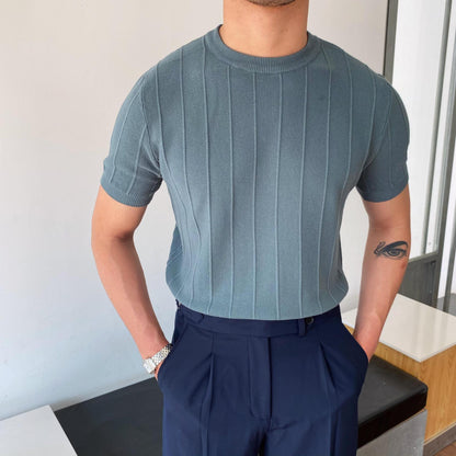 Hugo Ribbed Short Sleeve Shirt – Soft Cotton with Tailored Fit