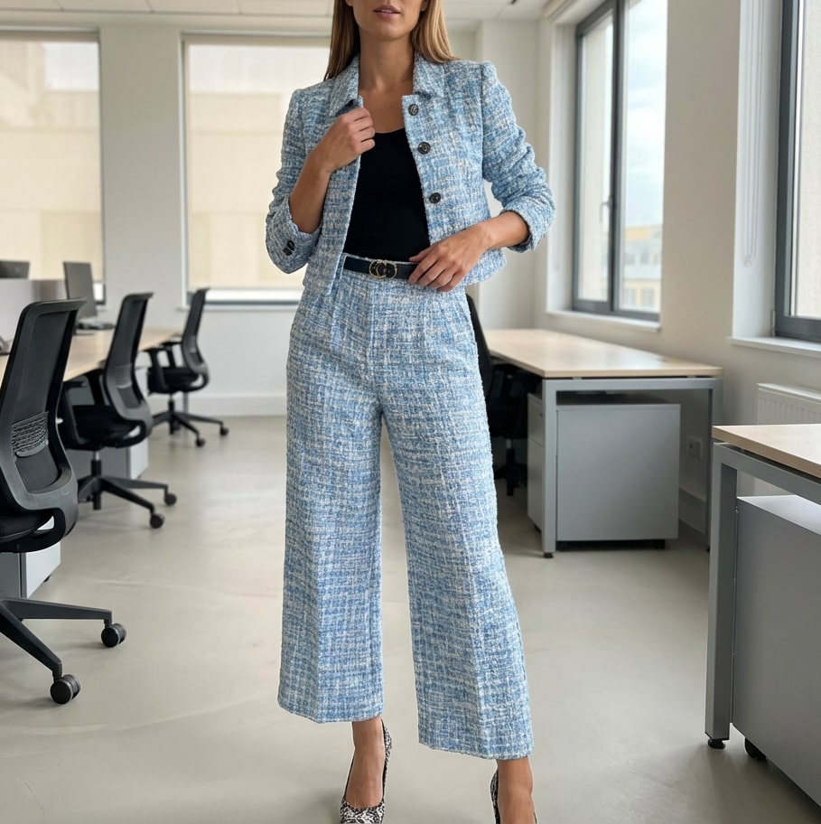 Felisa Women’s Tweed Blazer & Trousers Set