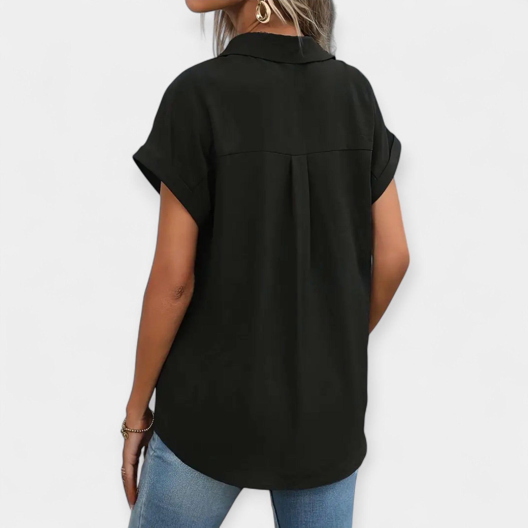 Laiza Women’s Short Sleeve Shirt – Lightweight Breathable Summer Blouse