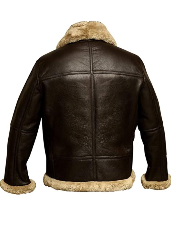 Narvik Men’s Shearling Leather Jacket – Aviator Style with Warm Lining