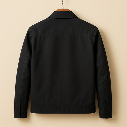 Fraser Lightweight Jacket – Men’s Twill Harrington with Gingham Lining & Slim Fit