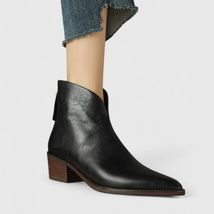 Claudia Women’s Ankle Boots – Low Heel Booties with Timeless Versatility