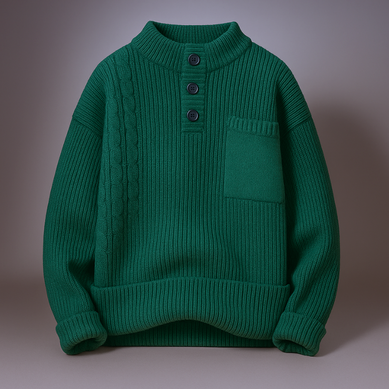 Camilo Men’s Sweater – Soft Wool-Blend O-Neck Men's Jumper