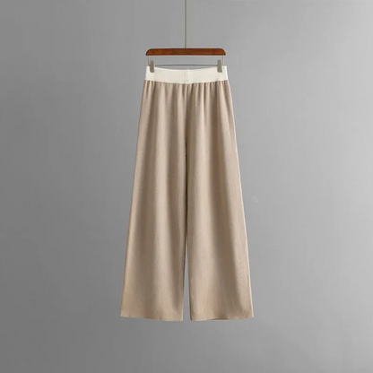 Savina Knit Lounge Set – Heavyweight Knit with Wide-Leg Pants