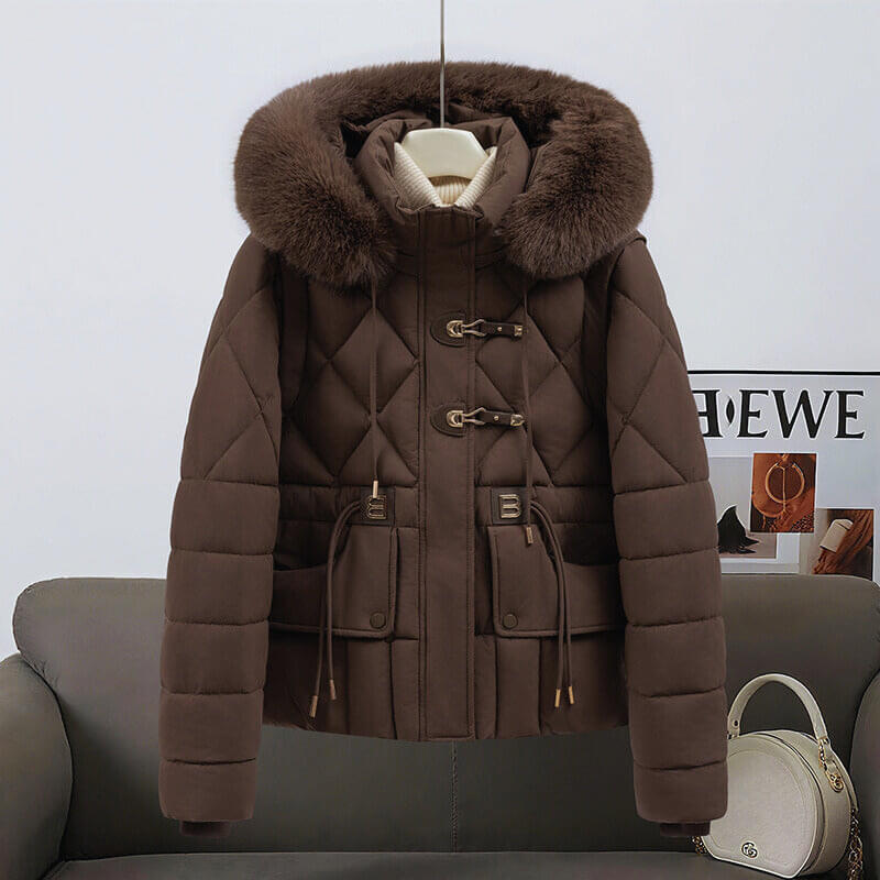 Amara Women’s Quilted Puffer Jacket – Insulated Winter Coat