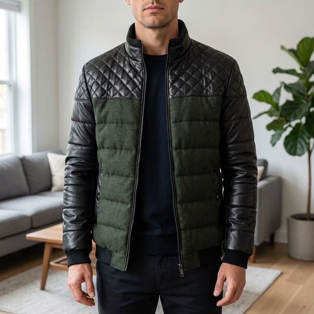 Héctor Men’s Puffer Jacket – Warmth Quilted Coat