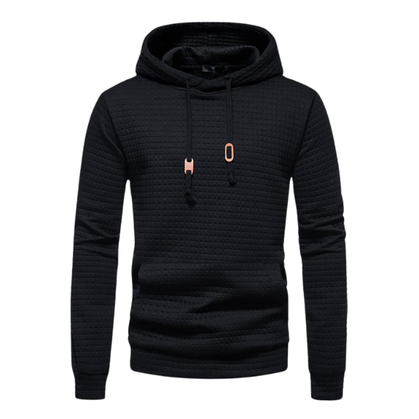 Samuel Men’s Hooded Pullover – Textured Knit Hoodie Sweater