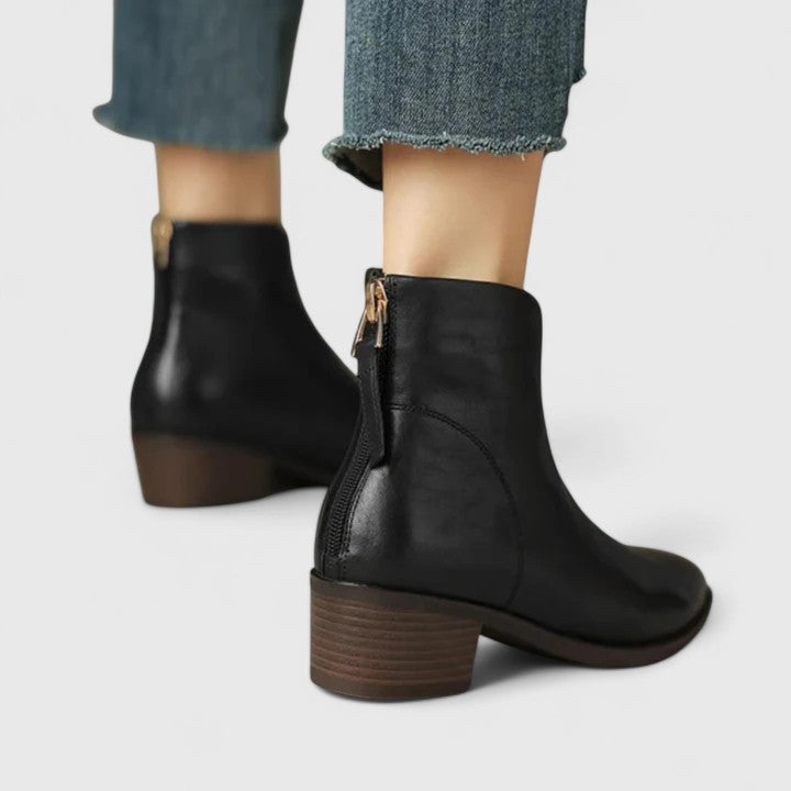 Claudia Women’s Ankle Boots – Low Heel Booties with Timeless Versatility