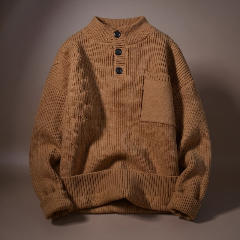 Camilo Men’s Sweater – Soft Wool-Blend O-Neck Men's Jumper