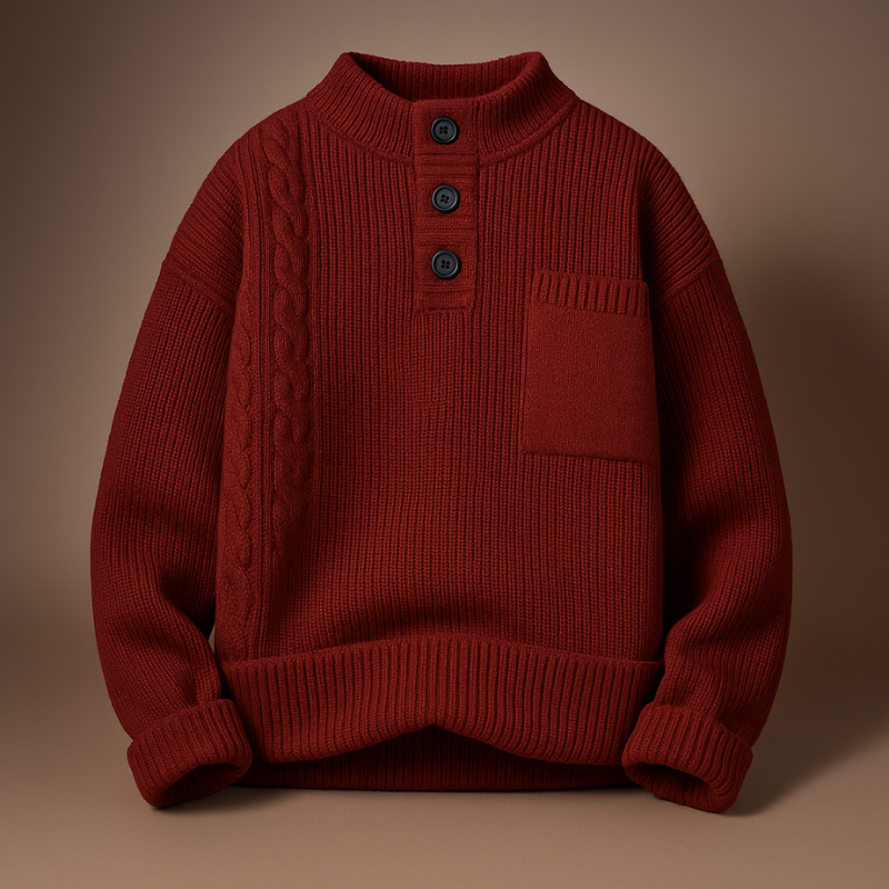 Camilo Men’s Sweater – Soft Wool-Blend O-Neck Men's Jumper