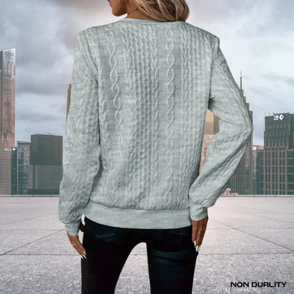 Kylie Half Zip Sweater – Half Zip Knit Pullover with Relaxed Fit