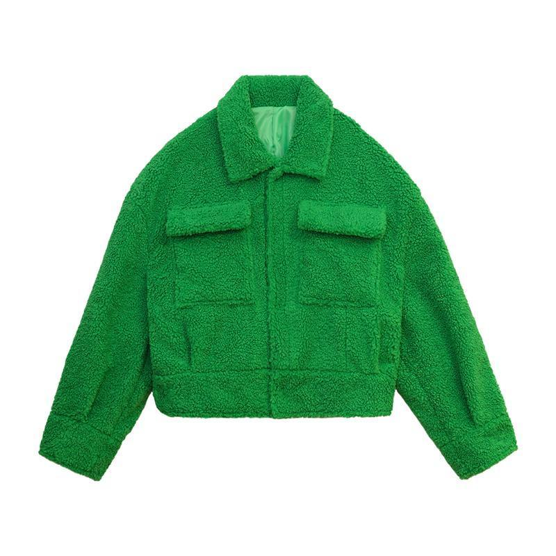 Damien Men’s Fleece Jacket – Concealed Snap Closure Wool Jacket