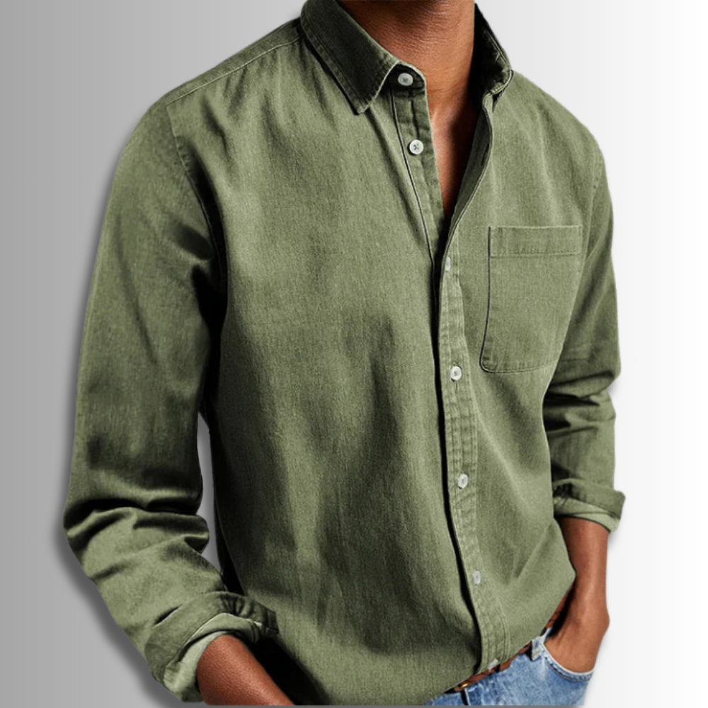 Domenico Men’s Cotton Shirt – Lightweight Button-Down for Casual & Office Wear