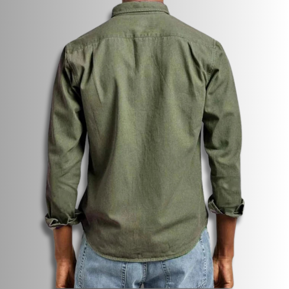 Domenico Men’s Cotton Shirt – Lightweight Button-Down for Casual & Office Wear
