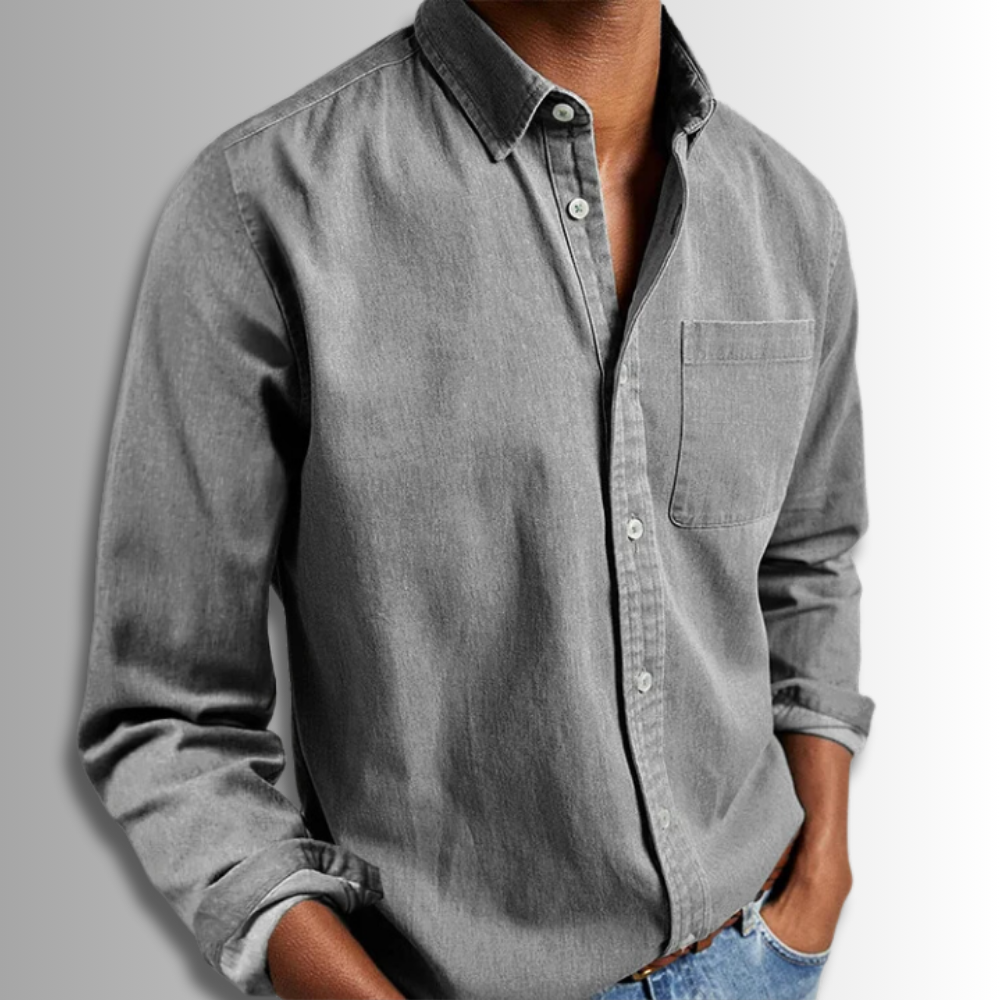 Domenico Men’s Cotton Shirt – Lightweight Button-Down for Casual & Office Wear
