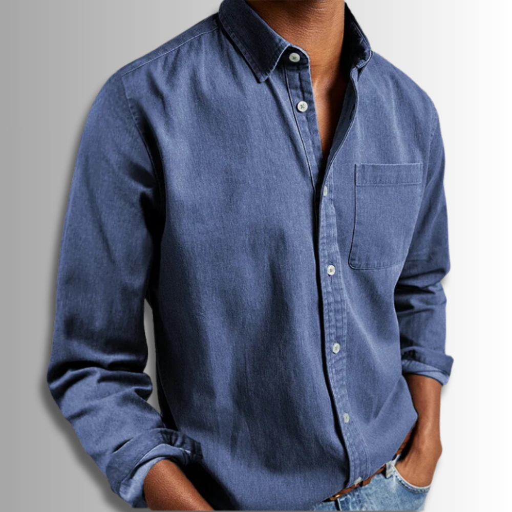 Domenico Men’s Cotton Shirt – Lightweight Button-Down for Casual & Office Wear