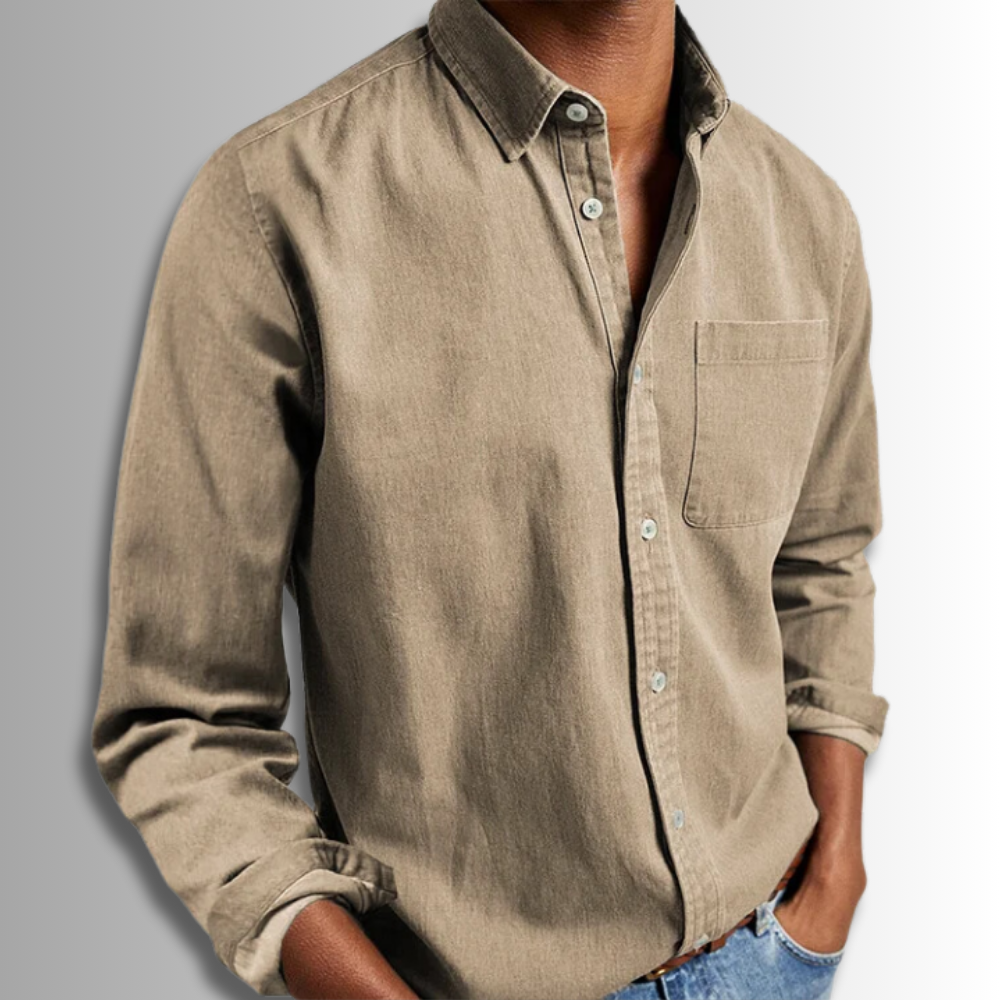 Domenico Men’s Cotton Shirt – Lightweight Button-Down for Casual & Office Wear