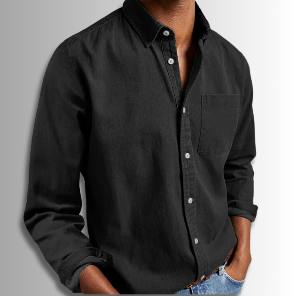Domenico Men’s Cotton Shirt – Lightweight Button-Down for Casual & Office Wear