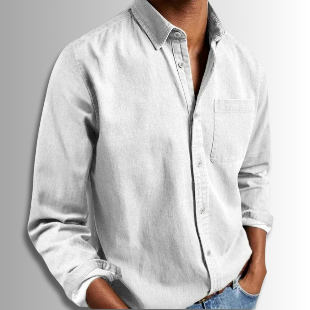 Domenico Men’s Cotton Shirt – Lightweight Button-Down for Casual & Office Wear