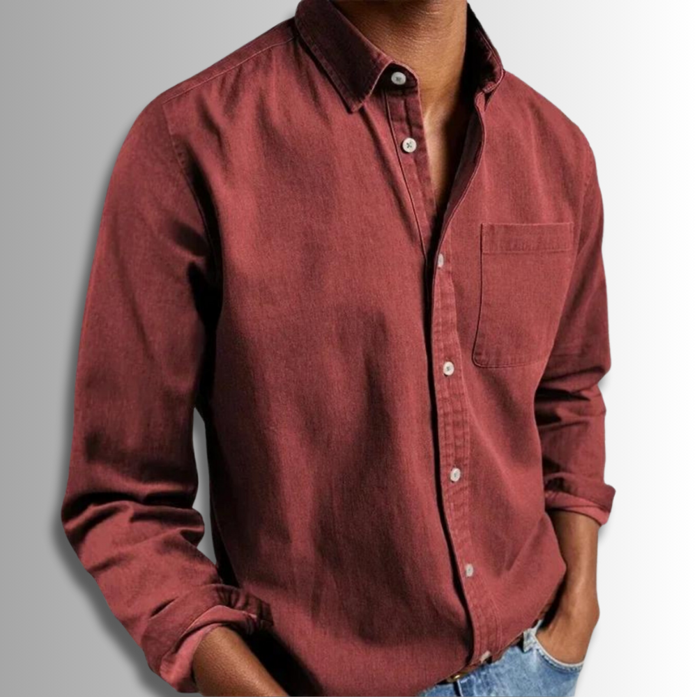 Domenico Men’s Cotton Shirt – Lightweight Button-Down for Casual & Office Wear