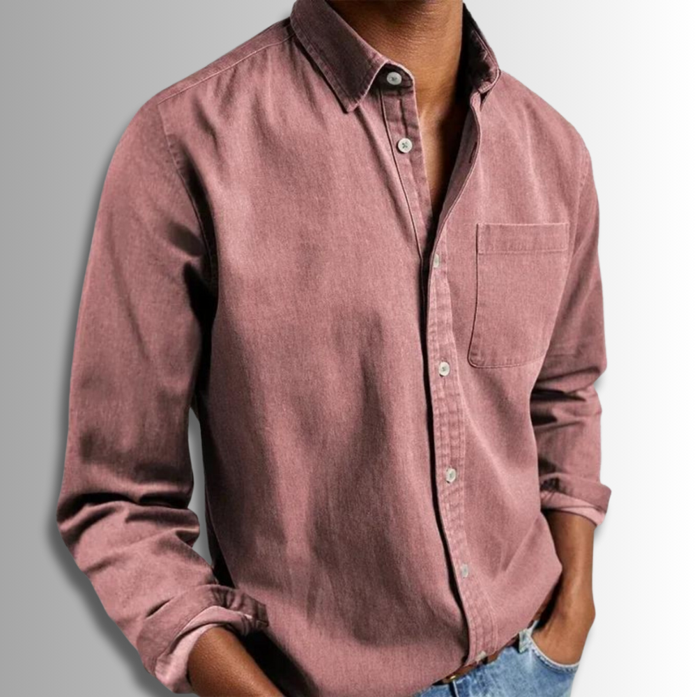 Domenico Men’s Cotton Shirt – Lightweight Button-Down for Casual & Office Wear