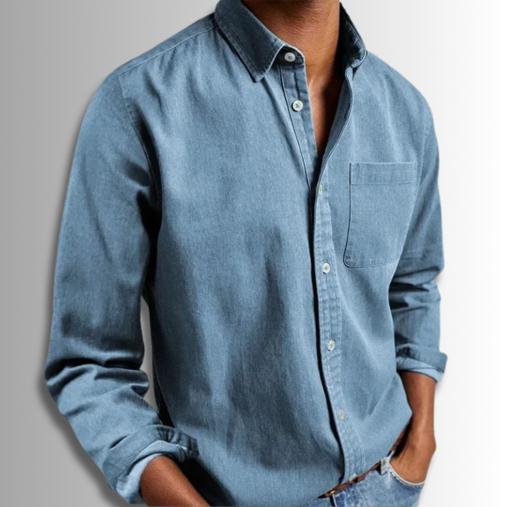 Domenico Men’s Cotton Shirt – Lightweight Button-Down for Casual & Office Wear