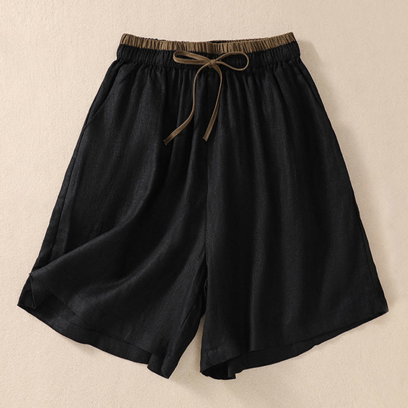 Isabella Cotton Linen Drawstring Shorts – Relaxed Breathable Summer Shorts