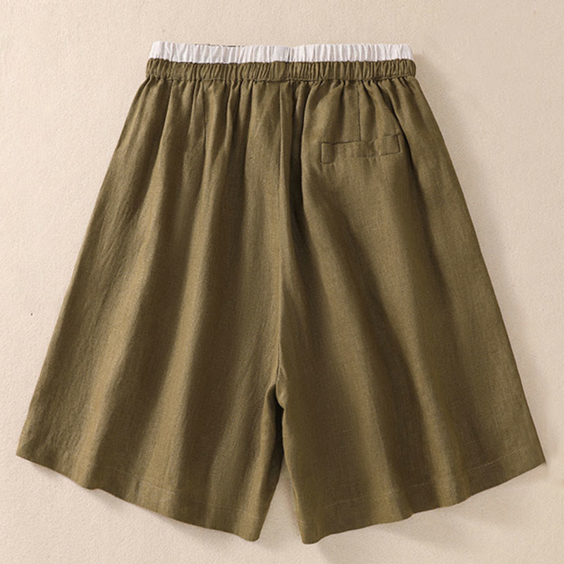 Isabella Cotton Linen Drawstring Shorts – Relaxed Breathable Summer Shorts