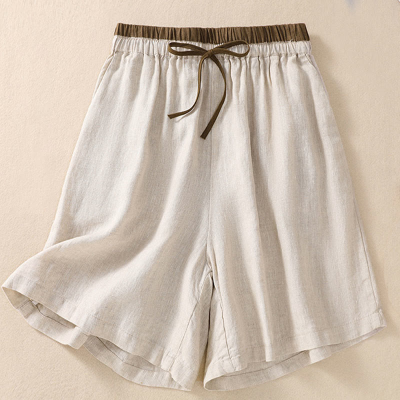 Isabella Cotton Linen Drawstring Shorts – Relaxed Breathable Summer Shorts