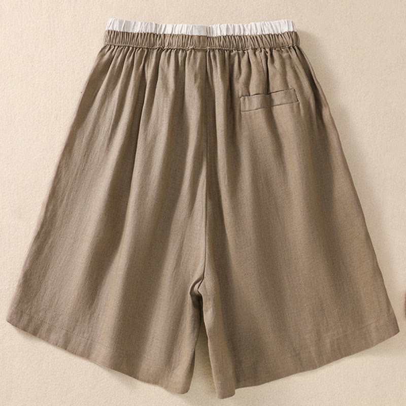 Isabella Cotton Linen Drawstring Shorts – Relaxed Breathable Summer Shorts