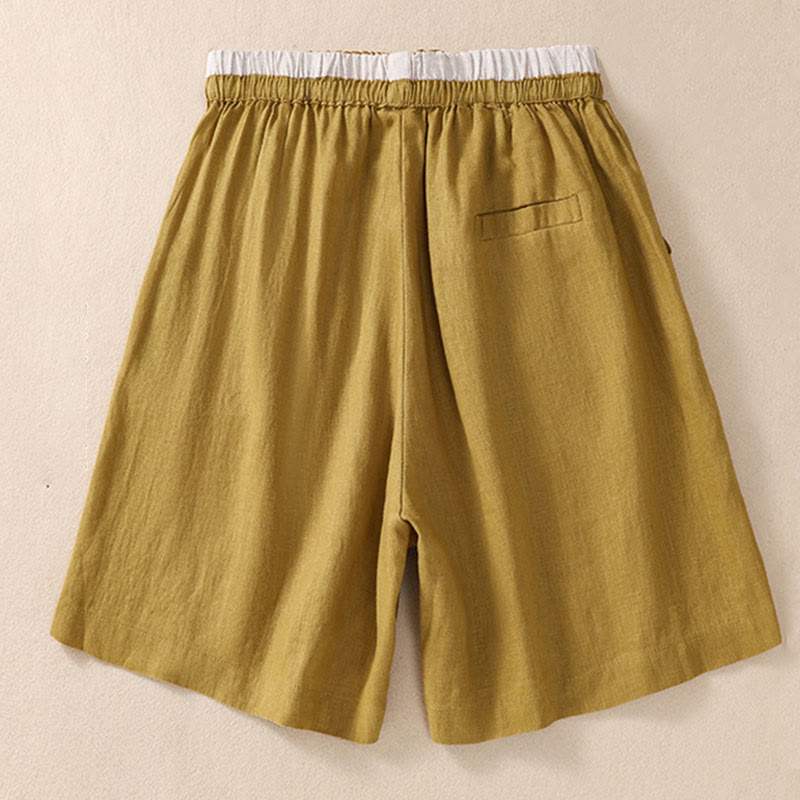Isabella Cotton Linen Drawstring Shorts – Relaxed Breathable Summer Shorts