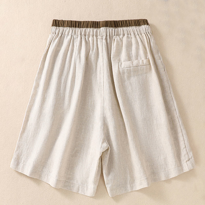 Isabella Cotton Linen Drawstring Shorts – Relaxed Breathable Summer Shorts
