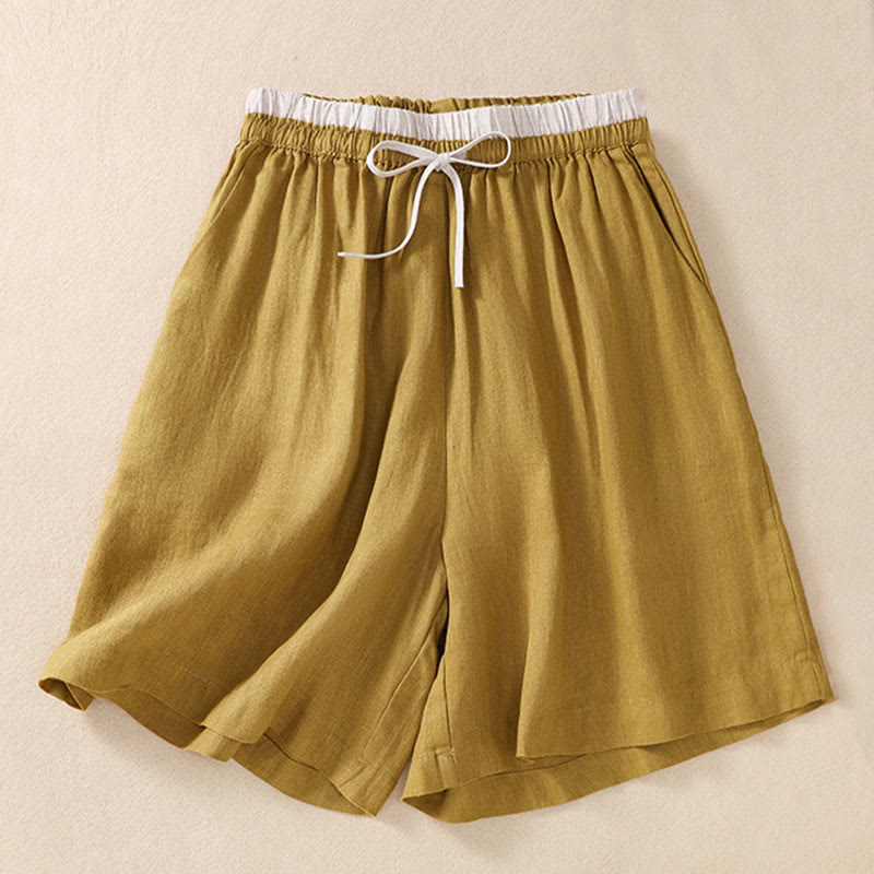 Isabella Cotton Linen Drawstring Shorts – Relaxed Breathable Summer Shorts