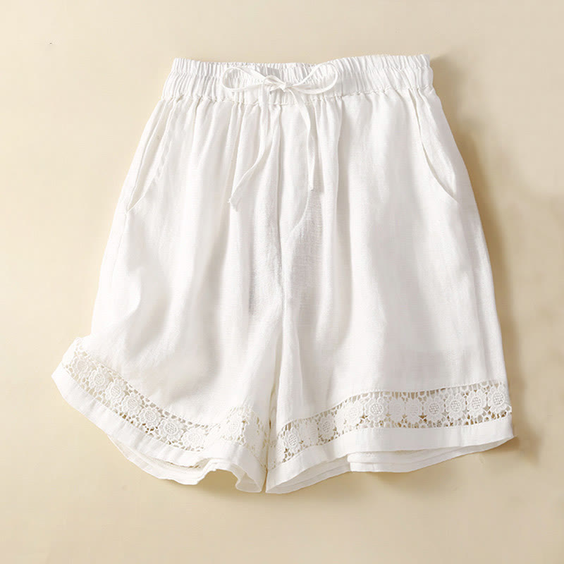 Martina Women’s Cotton Lace Trim Shorts