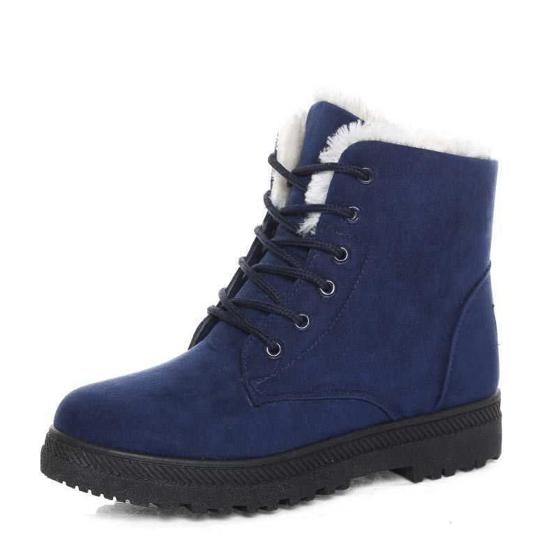 Brielle Women’s Winter Boots – Vegan Suede Lace-Up Design with Plush Fur Lining