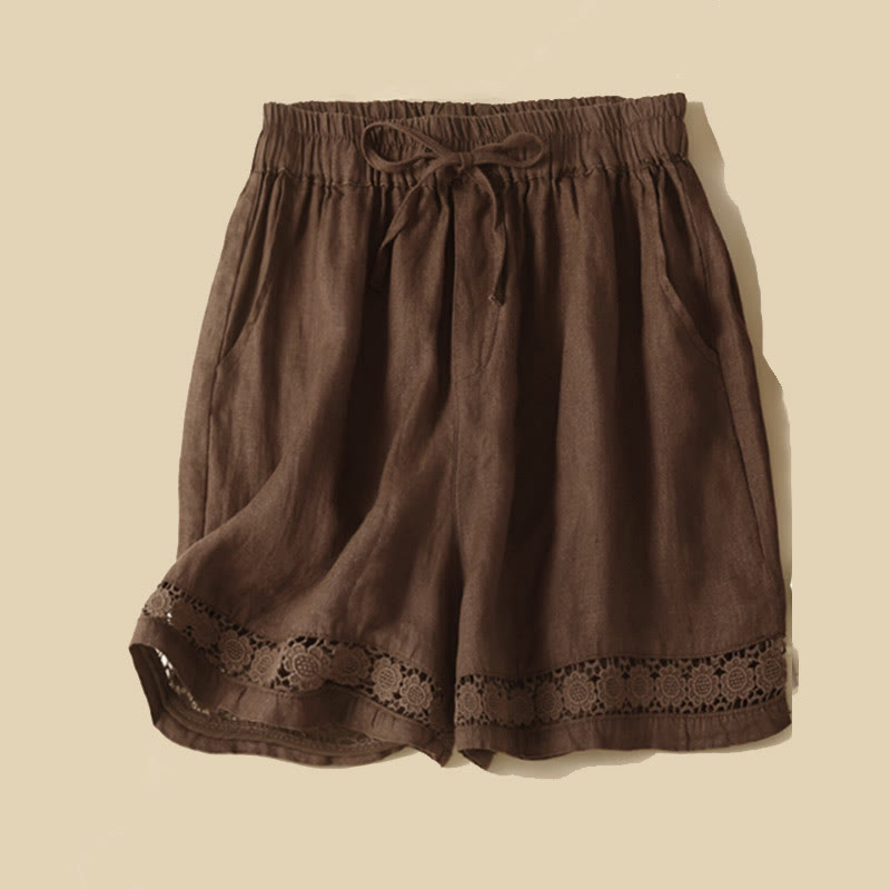 Martina Women’s Cotton Lace Trim Shorts