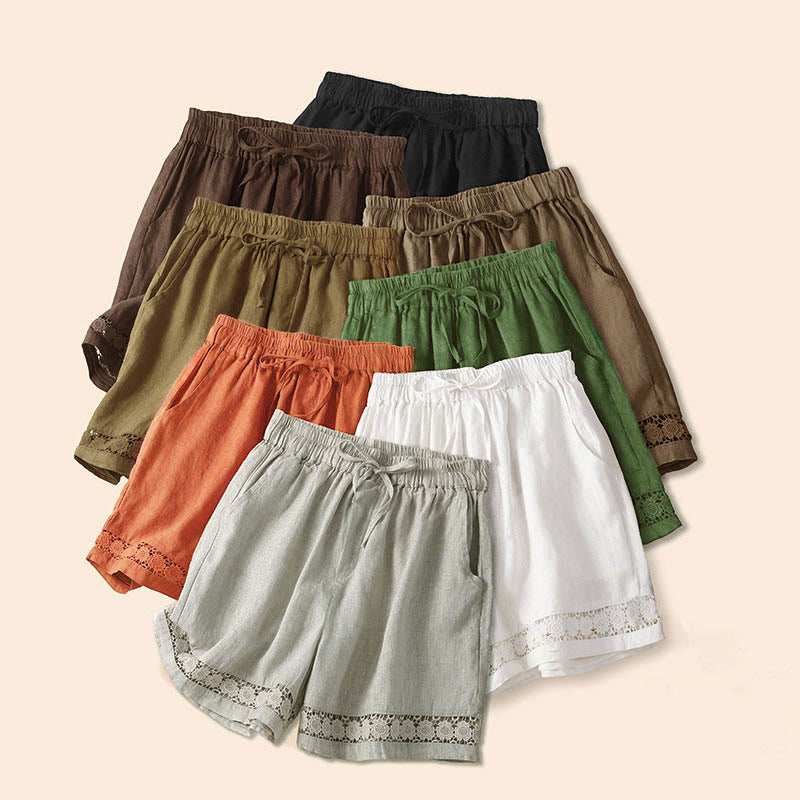 Martina Women’s Cotton Lace Trim Shorts