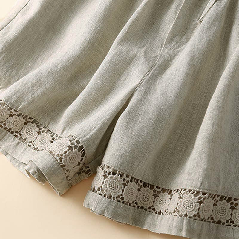 Martina Women’s Cotton Lace Trim Shorts