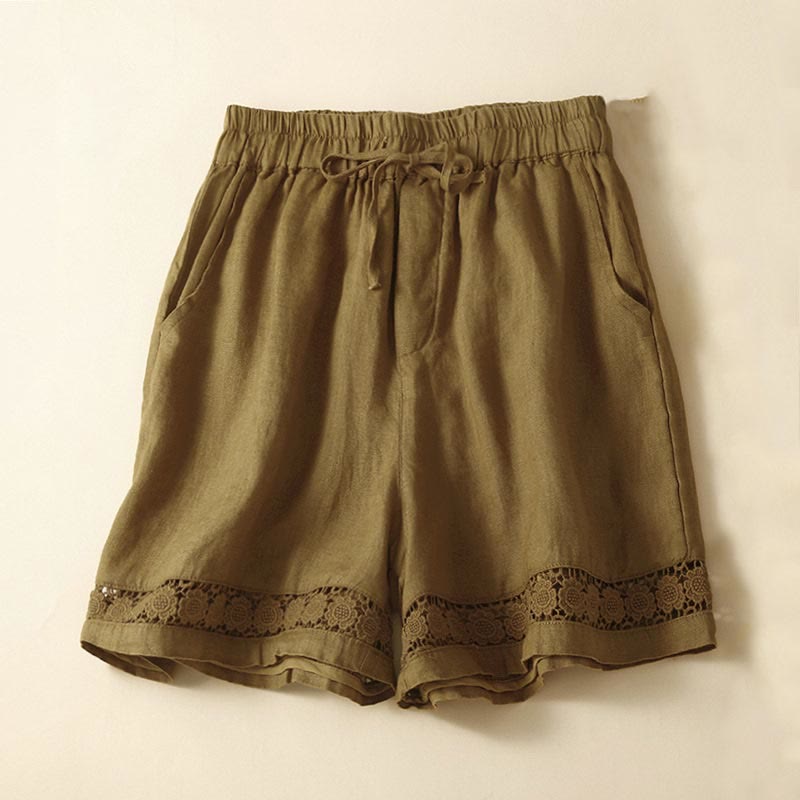 Martina Women’s Cotton Lace Trim Shorts