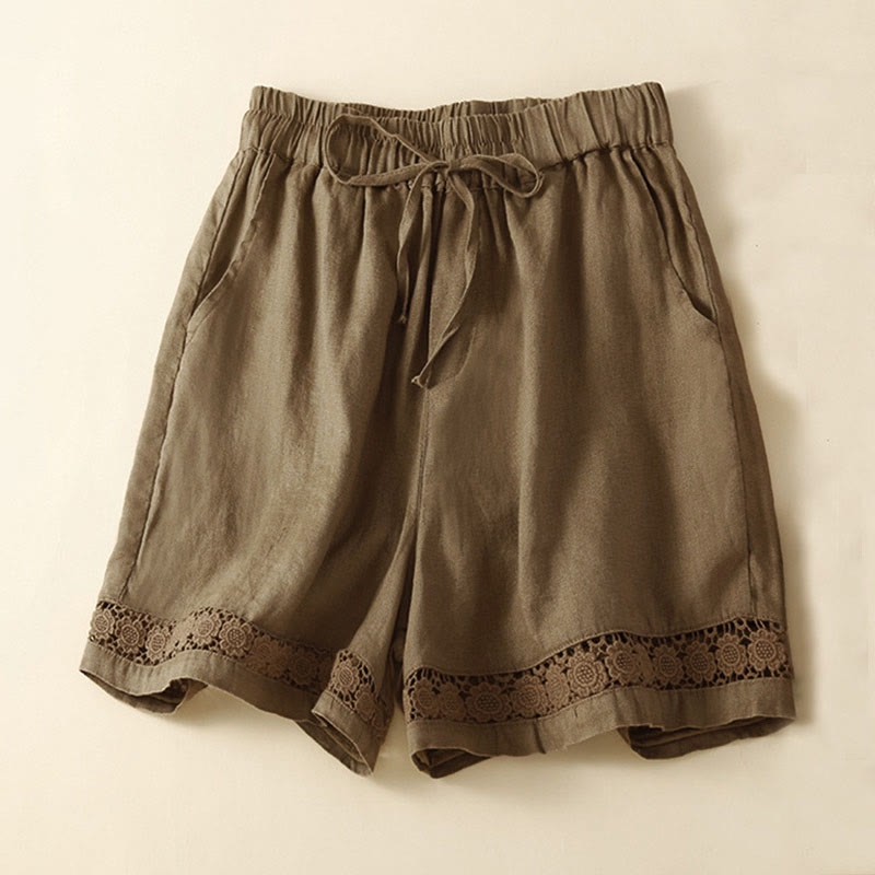 Martina Women’s Cotton Lace Trim Shorts