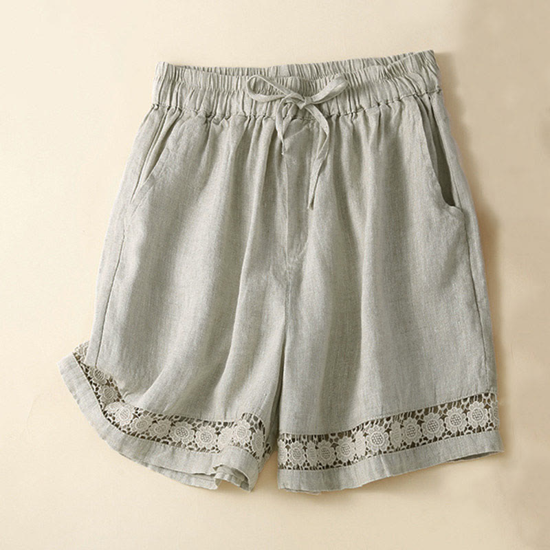 Martina Women’s Cotton Lace Trim Shorts